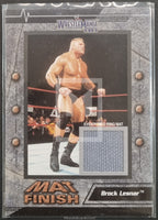 2003 Fleer WWE Wrestling Wrestlemania XIX Event Used Ring Mat Relic Trading Card Mat finish Brock Lesnar Front