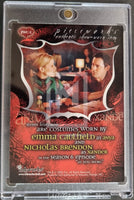2003 Inkworks Buffy Connections Pieceworks Trading Card PWC-2 Anya Skirt Xander Pants Back