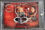 2003 Inkworks Buffy Connections Pieceworks Trading Card PWC-2 Anya Skirt Xander Pants Front