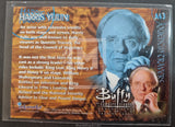 2003 Inkworks Buffy The Vampire Slayer Season 7 Autograph Trading Card A43 Harris Yulin as Quentin Travers Back