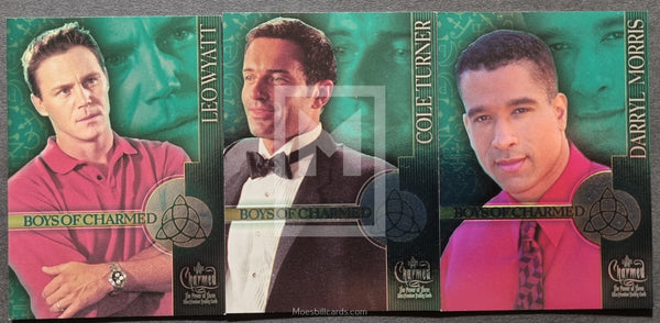 2003 Inkworks Charmed The Power of Three Boys of Charmed Box Loader Insert Trading Card Set Front