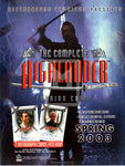 2003 Rittenhouse Archives Complete Highlander Promo Trading Card Dealer Sell Sheet Front