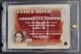2003 Rittenhouse Archives Women of James Bond in Motion Autograph Trading Card WA7 Kirstina Wayborn as Magda Back