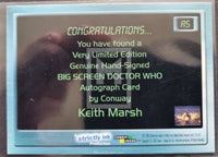 2003 Strictly Ink Doctor Who Big Screen Autograph Trading Card A5 Keith Marsh Conway Back