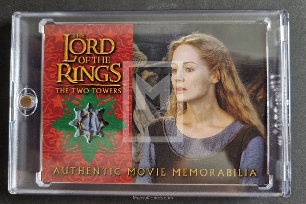 2003 Topps Lord of the Rings Two Towers Collectors Update Movie Memorabilia Trading Card Eowyn's Underfrock Front