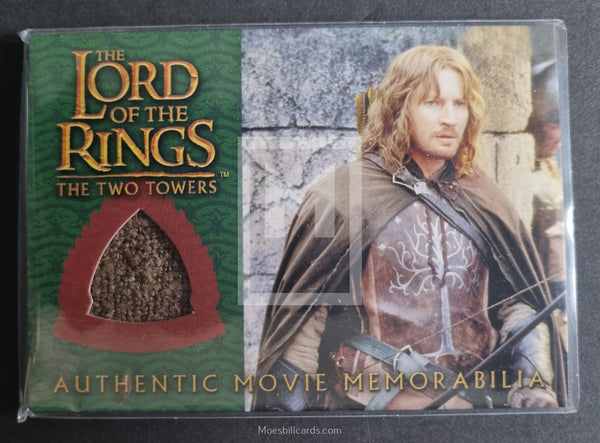 2003 Topps Lord of the Rings Two Towers Collectors Update Movie Memorabilia Trading Card Faramir's Ranger Outfit Front