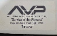 2004-Inkworks-Alien-Vs-Predator-AvP-Insert-Trading-Card-Uncut-Sheet-98-199-Survival-Of-The-Fiercest-Envelope-Number