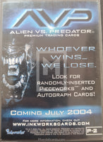 2004-Inkworks-Alien-Vs-Predator-AvP-Movie-Promo-Trading-Card-P-2-Back