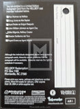 Back of a Hellboy autograph card with text and logos