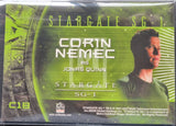 2004-Rittenhouse-Archives-Stargate-SG1-Season-6-Six-From-The-Archives-Costume-Trading-Card-C18-Corin-Nemec-Jonas-Quinn-Back