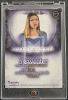 2004 Inkworks Buffy The Vampire Slayer Women of Sunnydale Pieceworks Trading Card PW-4 Tara Amber Benson Sweater Back