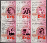 2004 Inkworks Charmed Connections Vanquishing Evil Insert Trading Card Set Back