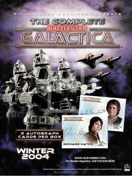 2004 Rittenhouse Archives Complete Battlestar Galactica Promo Trading Card Dealer Sell Sheet Front