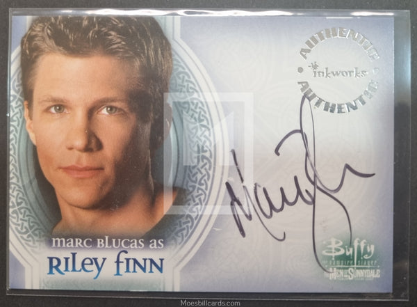 2005 Inkworks Buffy The Vampire Slayer Men of Sunnydale Autograph Trading Card A-2 Marc Blucas as Riley Finn Front