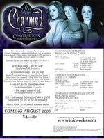 2005 Inkworks Charmed Conversations Promo Trading Card Dealer Sell Sheet Back