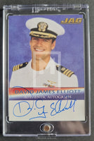 2006 TK Legacy JAG Premiere Autograph Trading Card Signature Series A1 David James Elliott as Harmon Rabb Jr Front