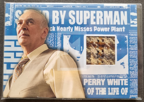 2006 Topps Superman Returns Saved by Superman Memorabilia Card Perry White Sports Coat trading card Front