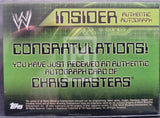 2006 Topps WWE Insider Autograph Trading Card Chris Masters Back