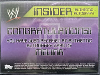 2006 Topps WWE Insider Autograph Trading Card Melina Back