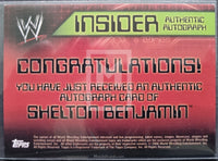 2006 Topps WWE Insider Autograph Trading Card Shelton Benjamin Back