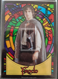Card featuring a character in a stained glass style frame with 'Frodo' at the bottom.