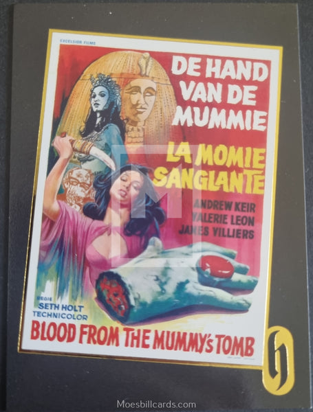 2007-2008-Strictly-Ink-Hammer-Horror-Series1-One-Insert-Trading-Card-Movie-Poster-Gold-Foil-F1-Front