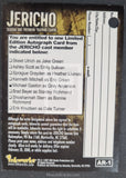 Jericho trading card with autograph request form on back