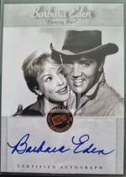 2007 Press Pass Elvis Is Barbara Eden Autograph Trading Card Front