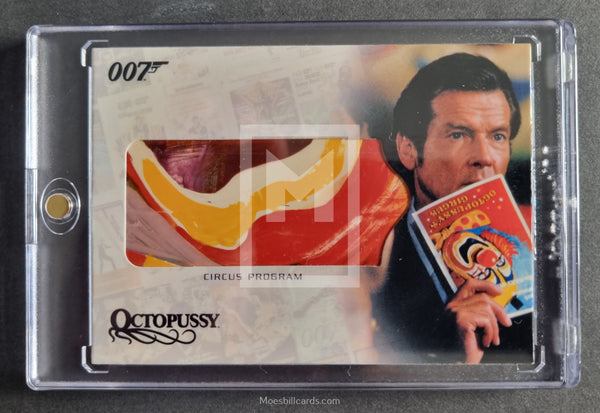 2007 Rittenhouse Archives James Bond The Complete Costume Relic Trading Card RC5 Circus Program Octopussy Front