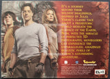 Movie poster with three characters and promotional text about a prehistoric adventure film.