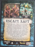 Promotional material for 'Escape Raft' from 'Journey to the Center of the Earth 3D' with characters and text.