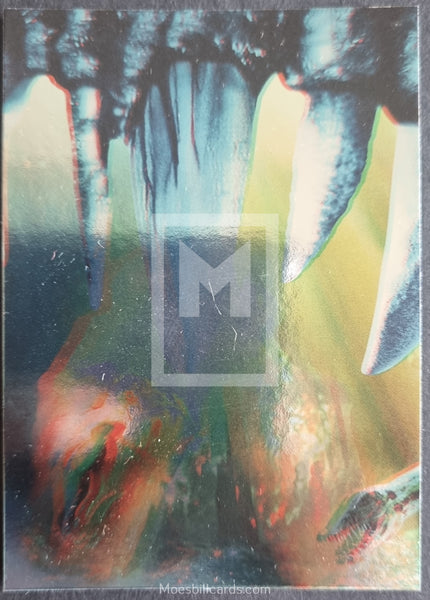 Abstract art with vibrant colors and a logo in the center
