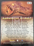 Card back featuring a prehistoric creature illustration with text about a prehistoric world.