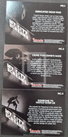 Black and white promotional material with text and images of a person on a mountain, titled 'My City Screams'.