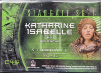 2008-Rittenhouse-Archives-Stargate-SG1-Season-10-Ten-From-The-Archives-Costume-Trading-Card-C45-Katherine-Isabelle-Valencia-Back