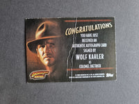 2008-Topps-Indiana-Jones-Heritage-Autograph-Card-Wolf-Kahler-Colonel-Dietrech-Damaged-Back