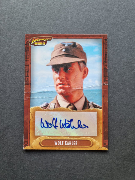 2008-Topps-Indiana-Jones-Heritage-Autograph-Card-Wolf-Kahler-Colonel-Dietrech-Damaged-Front