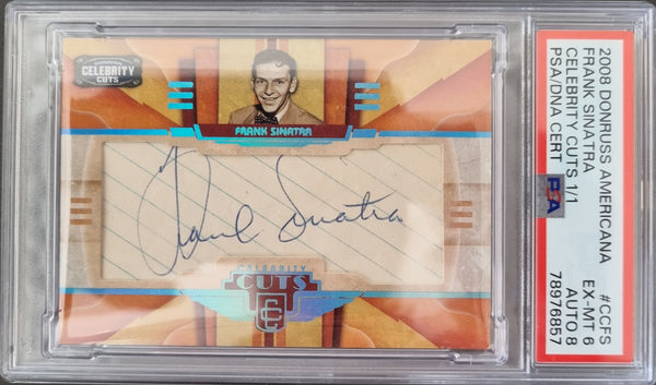 2008 Donruss Americana: Celebrity Cuts CC-FS: Frank Sinatra Cut Signature Autograph Trading Card - Auto - 1/1