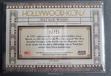 2008 Donruss Americana Celebrity Cuts Trading Card Hollywood Icons Gold Parallels Natalie Wood HI-NW 2/25 Back