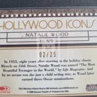 2008 Donruss Americana Celebrity Cuts Trading Card Hollywood Icons Gold Parallels Natalie Wood HI-NW 2/25 Number