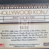 2008 Donruss Americana Celebrity Cuts Trading Card Hollywood Icons Gold Parallels Natalie Wood HI-NW 2/25 Number