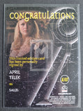 2008 Rittenhouse Archives Stargate SG1 Season 10 Autograph Trading Card A107 April Telek as Sallis Back