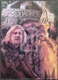 2008_Topps_LOTR-Lord_Of_The_Rings_Masterpieces_2_Russ_Walks_Etched_Foil_Puzzle_Insert_Trading-Card-_1of6_Gimli_Boromir_Front