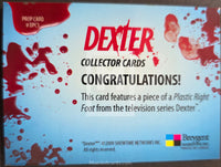 2009-Breygent-Marketing-Dexter-Season-1-One-Prop-Trading-Card-DCP1-Plastic-Foot-Back