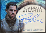 Stargate Atlantis trading card with Patrick Sabongui's signature