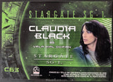 Trading card featuring Claudia Black as Vala Mal Doran from Stargate SG-1