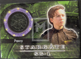 Stargate SG-1 trading card featuring a character named Parey with a green and black border.