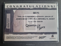 2009 Rittenhouse Archives James Bond Archives Dual Costume Trading Card QC15 Pants 105/850 Back