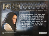 Harry Potter autograph card featuring Anna Shaffer as Romilda Vane with text and branding.