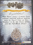 Harry Potter costume card with text and Hogwarts crest